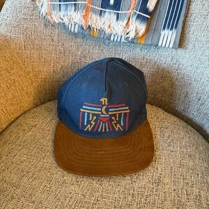 VNTG katin thunderbird Blue and Brown Cap with Embroidered Design